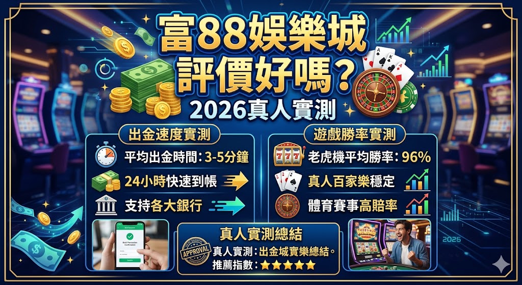 富88娛樂城評價好嗎?2026真人實測:出金速度、遊戲勝率全記錄