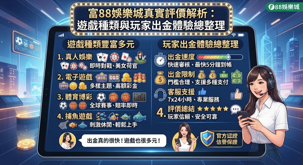 遊戲種類與玩家出金體驗總整理