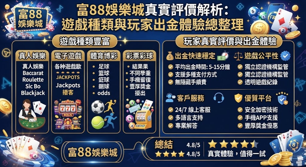 遊戲種類與玩家出金體驗總整理